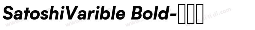 SatoshiVarible Bold字体转换